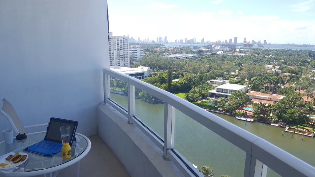 My eating / workspace while in Miami